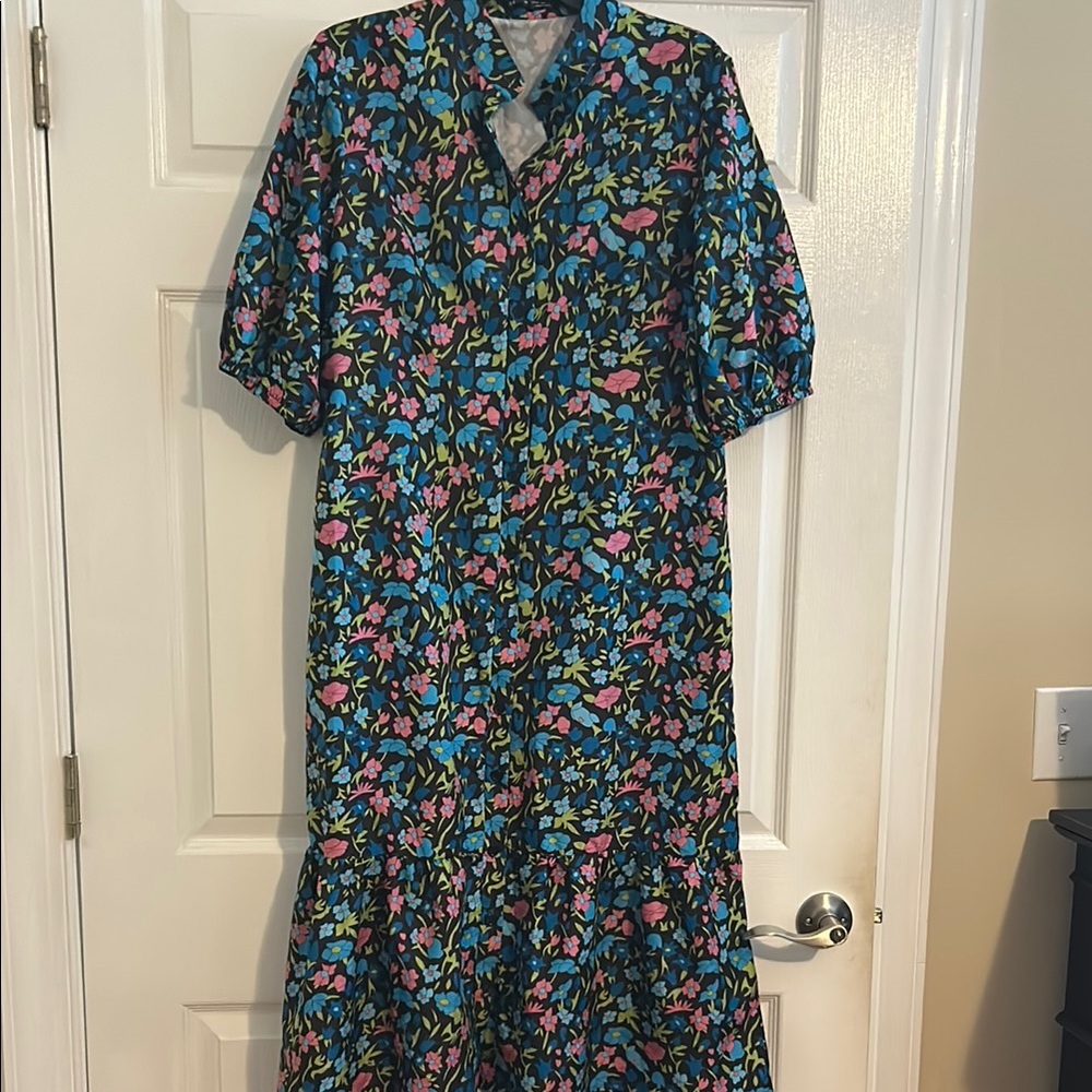 SHEIN Blue Floral Maxi Dress